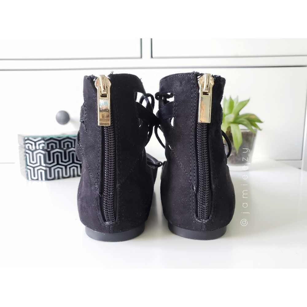 Topshop | "Flight" Ghillie Tie Pointed Toe Flats - Picture 8 of 10